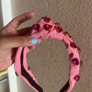 Pink heart headband